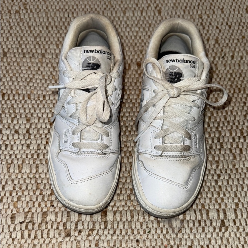 New Balance 550 White Leather Sneakers
